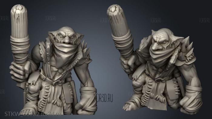 Goblin Thief stl model for CNC