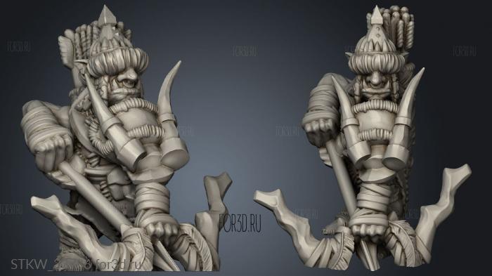 Goblin Archer stl model for CNC