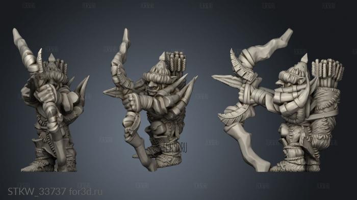 Goblin Archer stl model for CNC