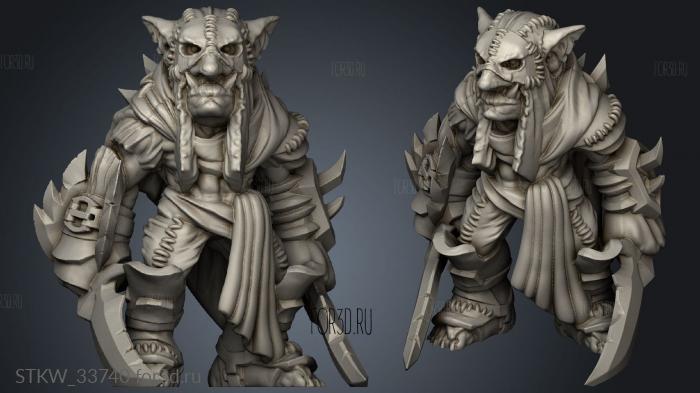 Goblin Assassin stl model for CNC