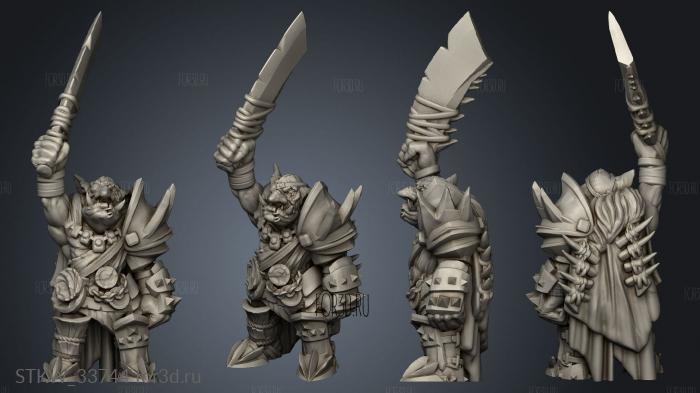 Goblin Captain stl model for CNC