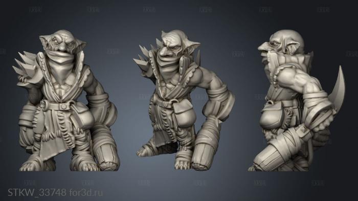 Goblin Thief stl model for CNC