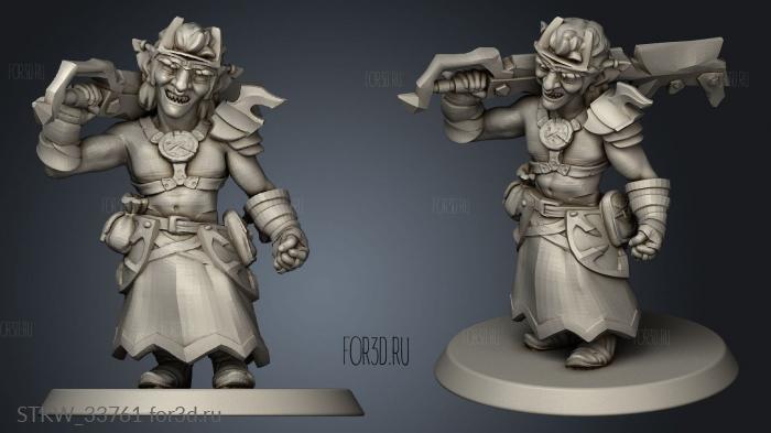 goblin king with base 3d stl модель для ЧПУ