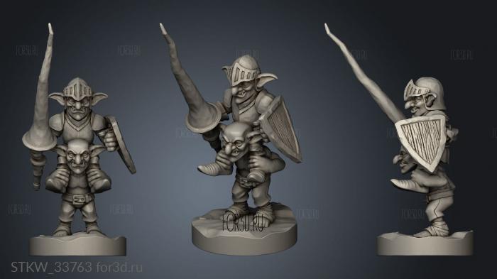 Goblin Knight stl model for CNC