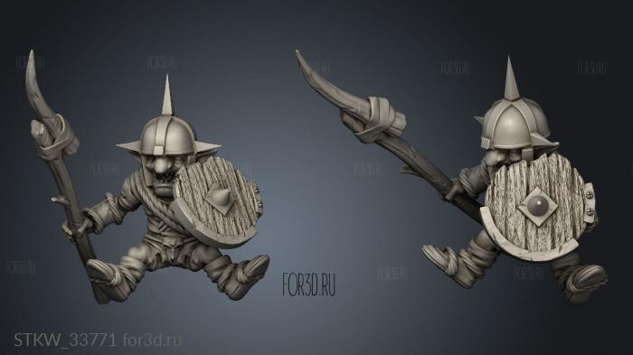 Goblin Raider stl model for CNC