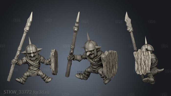 Goblin Raider stl model for CNC