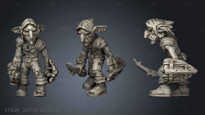 Goblin Sentry stl model for CNC