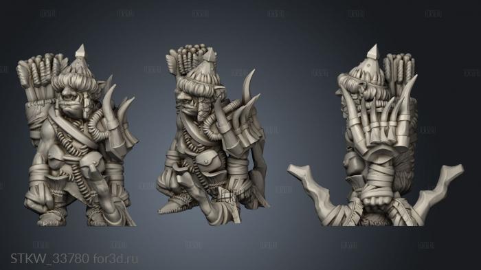 Goblin Archer Base stl model for CNC