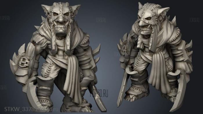 Goblin Assassin Base stl model for CNC