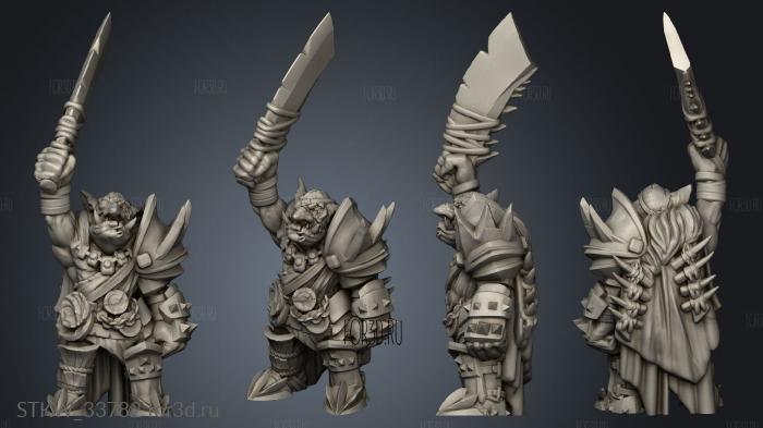 Goblin Captain Base stl model for CNC