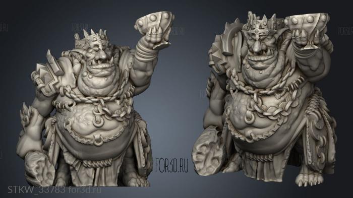 Goblin King Base stl model for CNC