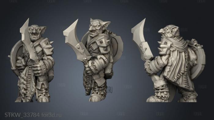 Goblin Pawn Base stl model for CNC