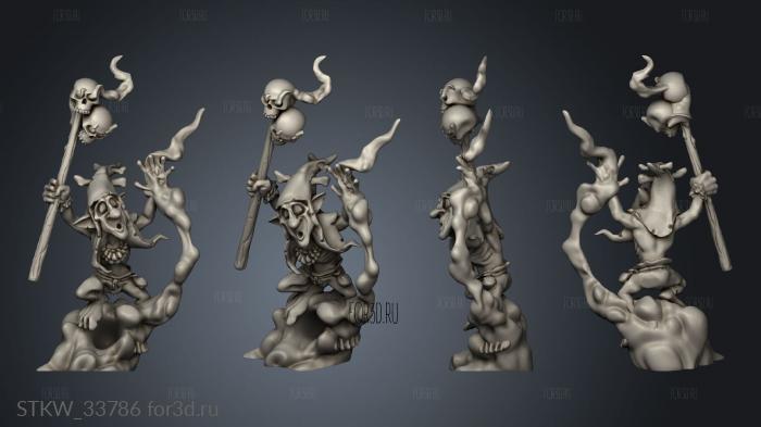 Goblin Shaman by stl model for CNC