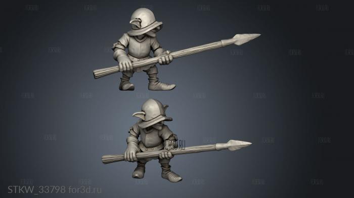 Goblin Spear stl model for CNC