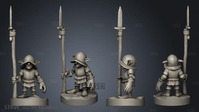 Goblin Spear stl model for CNC