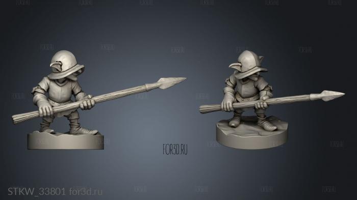 Goblin Spear stl model for CNC