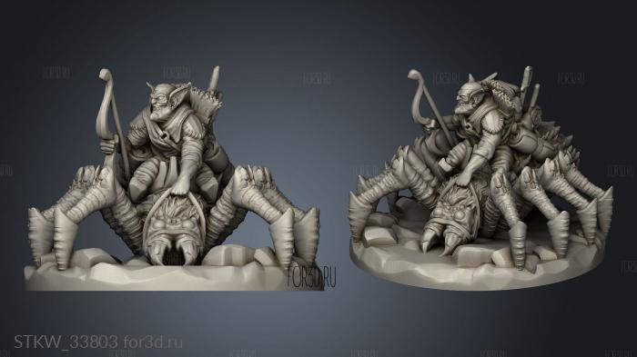 Goblin Spider Rider stl model for CNC