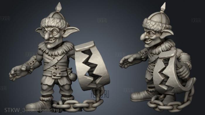 Goblin Trapper stl model for CNC