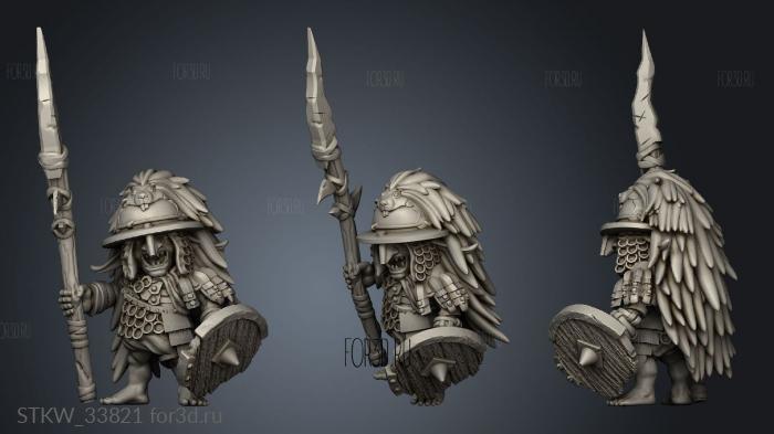 Goblin Warrior 3d stl модель для ЧПУ