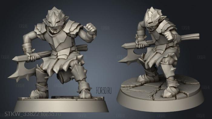 Goblin with axe stl model for CNC