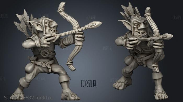 Goblins archer stl model for CNC