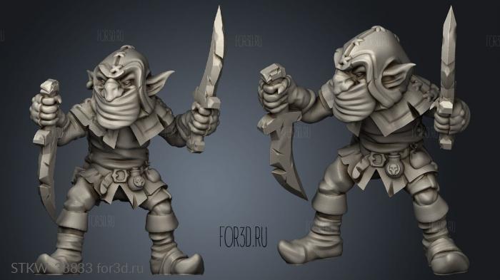 Goblins assassin stl model for CNC