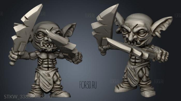 Goblins stl model for CNC