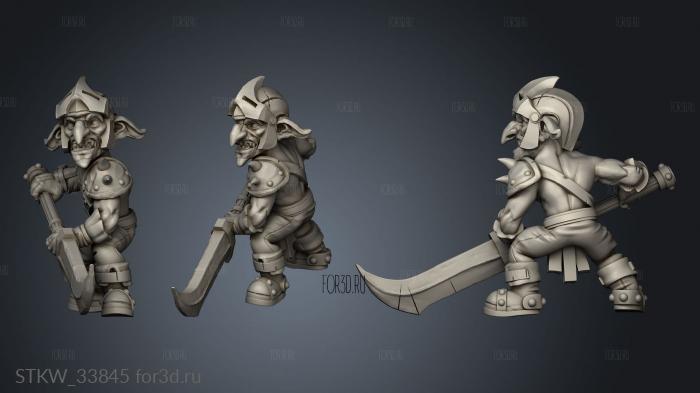 Goblins Glaive stl model for CNC