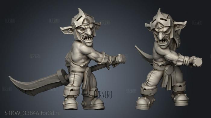 Goblins Glaive stl model for CNC