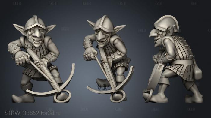 Goblins knight with crossbow stl model for CNC