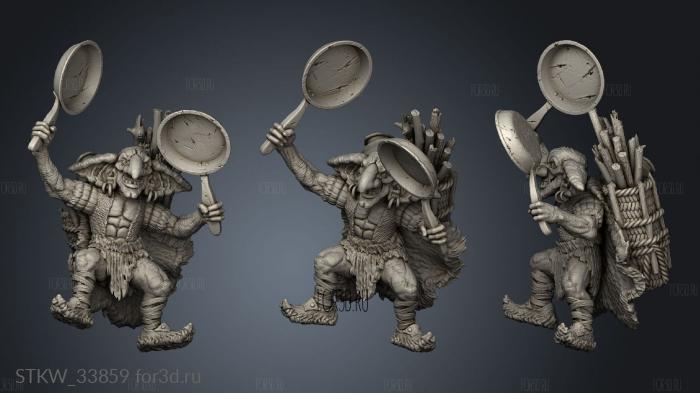 Goblins Pans stl model for CNC