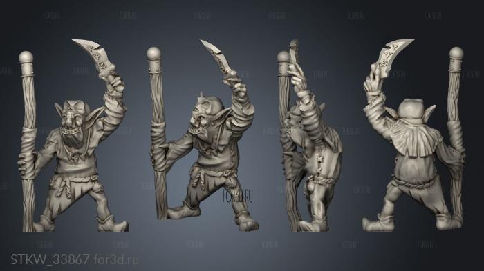 Goblins tribal shaman stl model for CNC