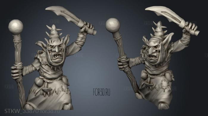 Goblins warlock stl model for CNC