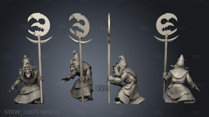 goblins Banner Carrier stl model for CNC