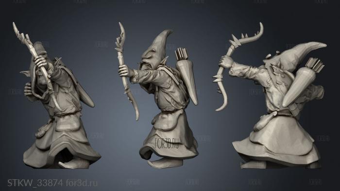 goblins Bow stl model for CNC