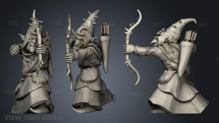 goblins Bow stl model for CNC