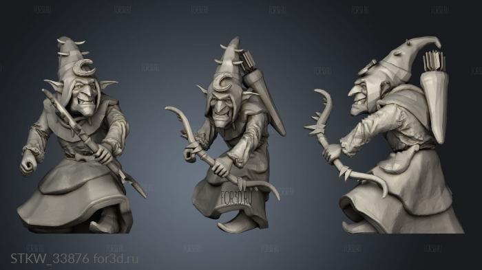 goblins Bow stl model for CNC