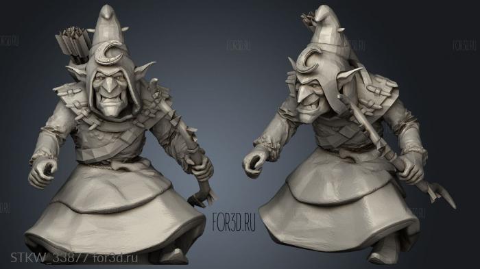 goblins Bow stl model for CNC