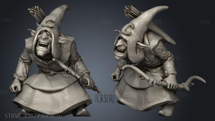 goblins Bow stl model for CNC