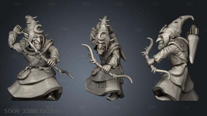 goblins Bow stl model for CNC