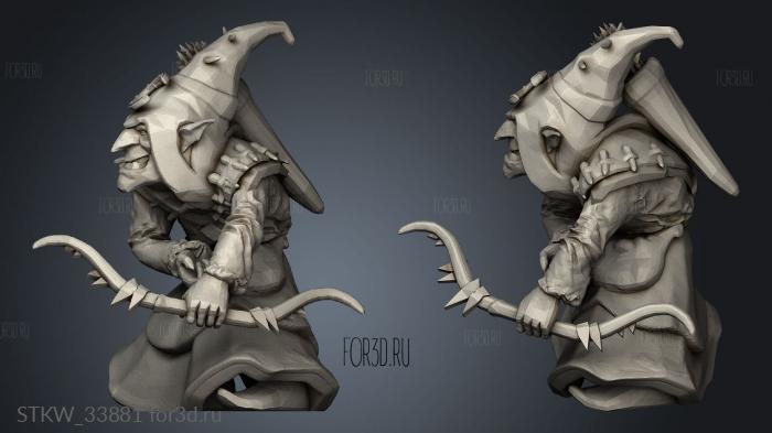 goblins Bow stl model for CNC