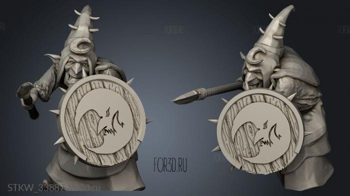 goblins Spear stl model for CNC