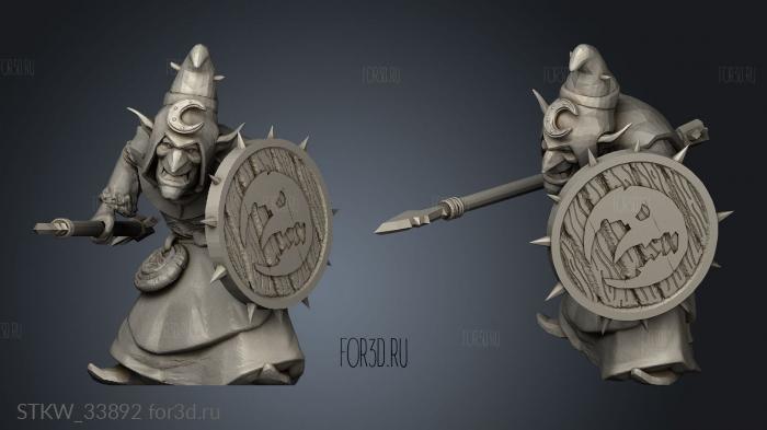 goblins Spear stl model for CNC