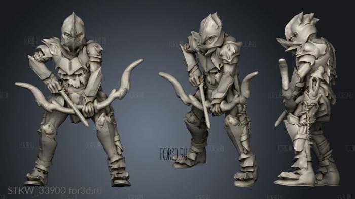 Goblins bows arquero stl model for CNC