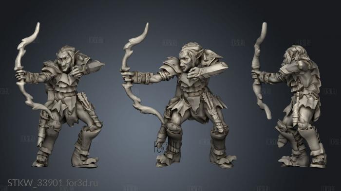 Goblins bows arquero stl model for CNC