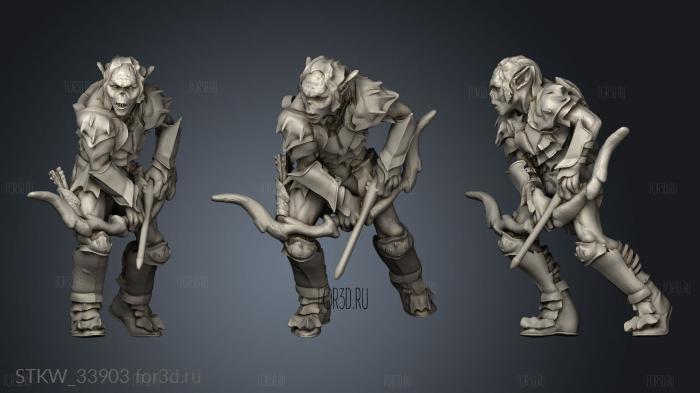 Goblins bows arquero stl model for CNC