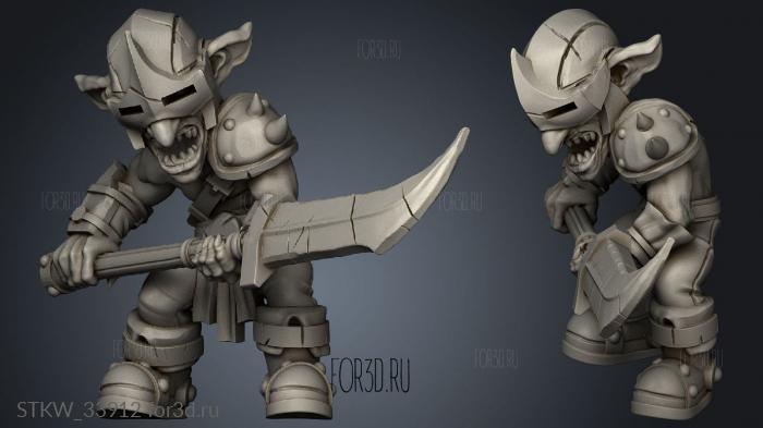 Goblins Glaive stl model for CNC