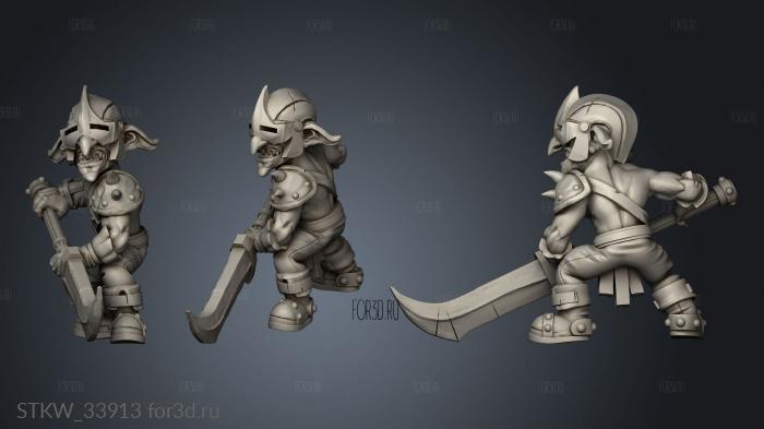 Goblins Glaive stl model for CNC