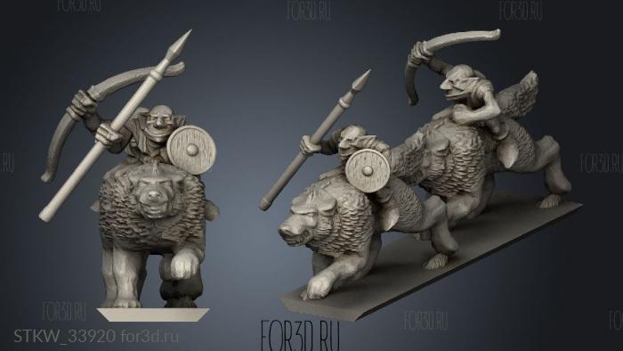 Goblins Wolf Riders Strip 3d stl модель для ЧПУ