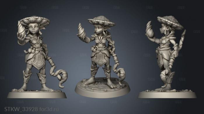 Gobo Goblin Druid stl model for CNC